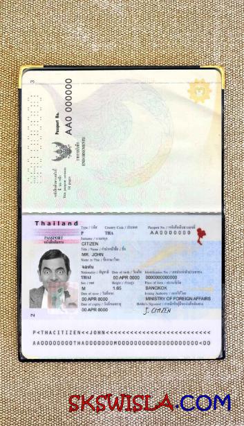 Tajlandia zdjęcie do paszportu pliki PSD, skan i fotografowany obraz